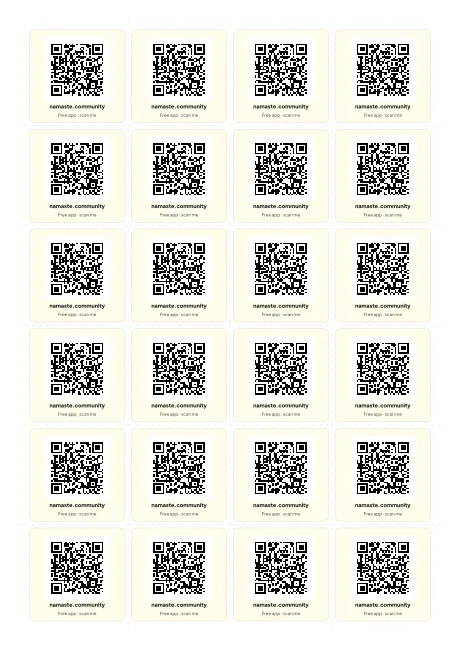 QR stickers · 24 per sheet