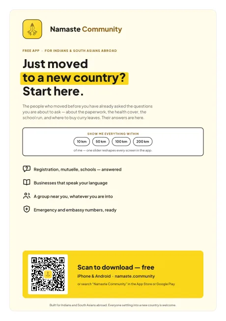 Just arrived poster — Just moved to a new country? Start here.